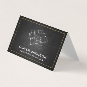 Blueprint Top View Business Card