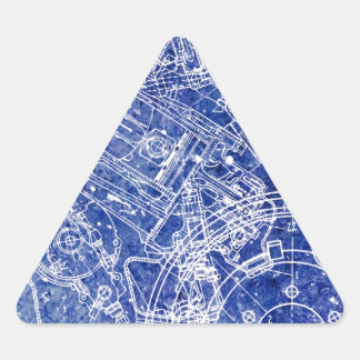 Blueprint Triangle Sticker