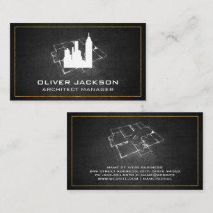 Blueprints   Architect Building Business Card