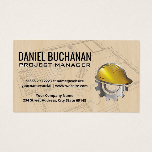 Blueprints | Architect Hard Hat | Carpentry (Front)