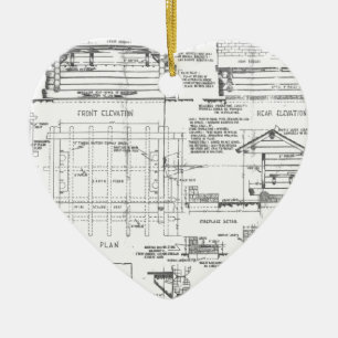 Blueprints Ceramic Tree Decoration