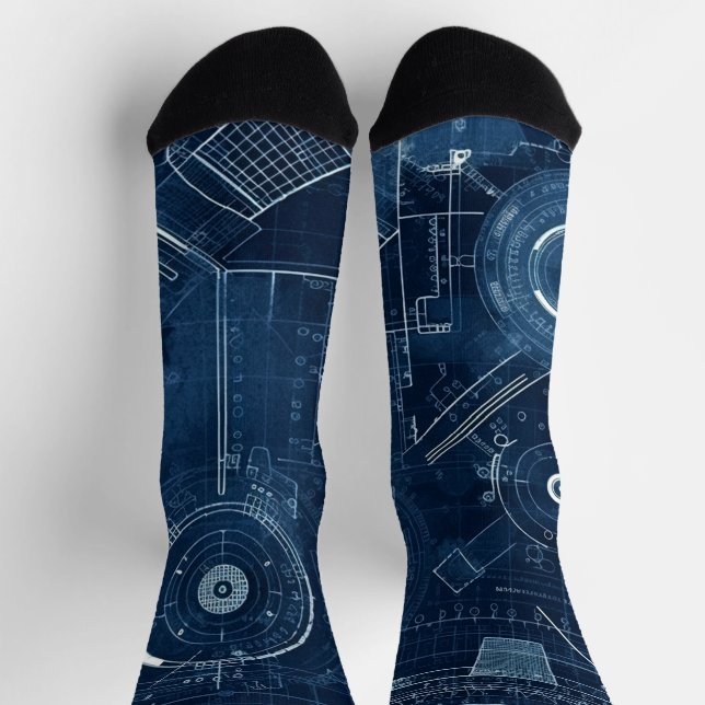 Blueprints Crew Socks (Top)