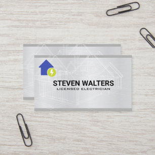 Blueprints   Electricity Icon Business Card