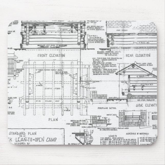 Blueprints Mouse Mat (Front)