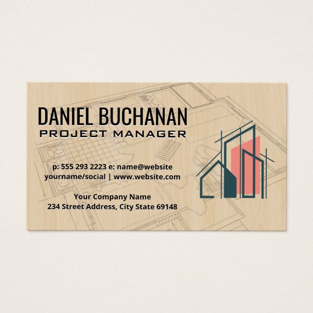 Blueprints | Wood | Architect Logo (Front)