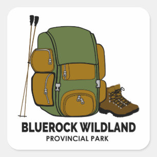 Bluerock Wildland Provincial Park Backpack Square Sticker