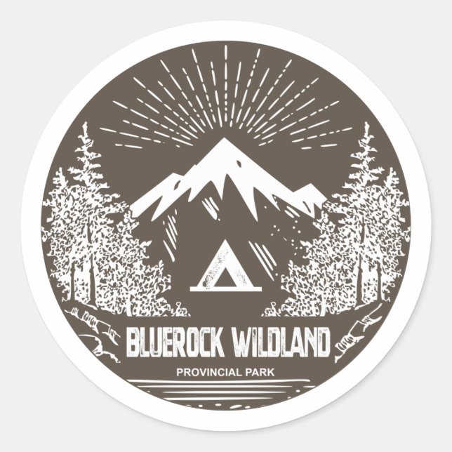Bluerock Wildland Provincial Park Classic Round Sticker (Front)