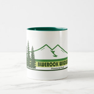 Bluerock Wildland Provincial Park Green Stripes Two-Tone Coffee Mug