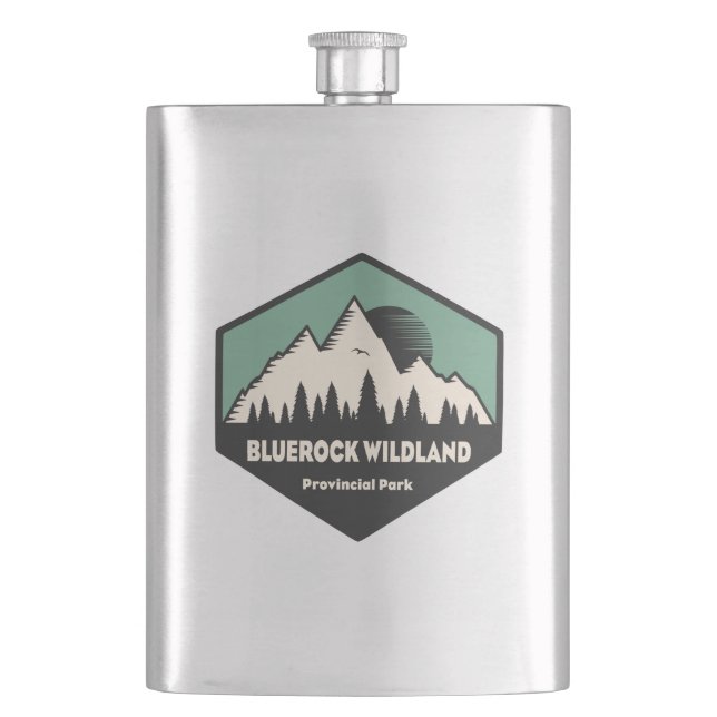Bluerock Wildland Provincial Park Hip Flask (Front)