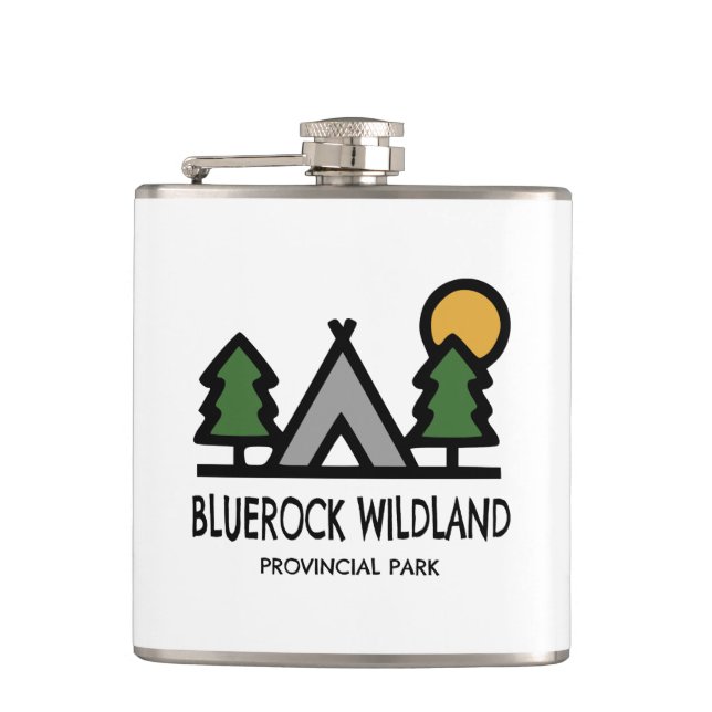 Bluerock Wildland Provincial Park Hip Flask (Front)