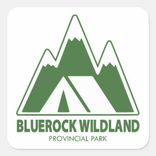 Bluerock Wildland Provincial Park Mountain Camping Square Sticker