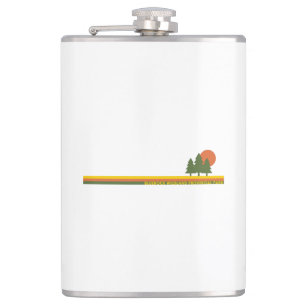 Bluerock Wildland Provincial Park Pine Trees Sun Hip Flask