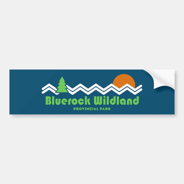 Bluerock Wildland Provincial Park Retro Bumper Sticker (Front)