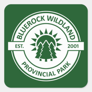 Bluerock Wildland Provincial Park Sun Trees Square Sticker