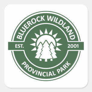 Bluerock Wildland Provincial Park Sun Trees Square Sticker