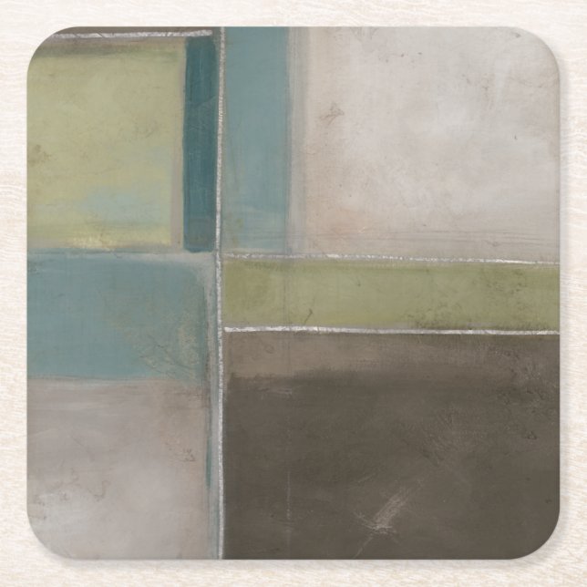 Blues at Dusk II Square Paper Coaster (Front)