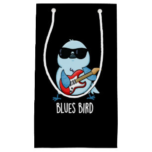 Blues Bird Funny Bluebird Pun Dark BG Small Gift Bag