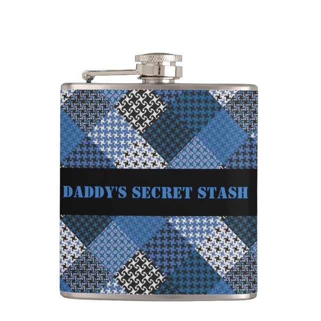 Blues Booze Hip Flask (Front)