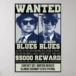 Blues Brothers Wanted Poster