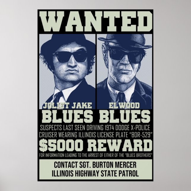 Blues Brothers  Wanted Poster (Front)