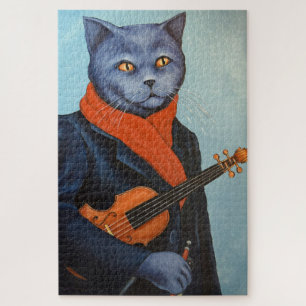 Blues Cat Jigsaw Puzzle