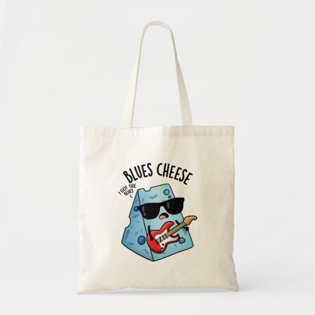 Blues Cheese Funny Food Pun  Tote Bag (Front)
