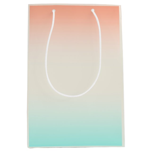 Blues Coral Linen Blends  Medium Gift Bag (Front)