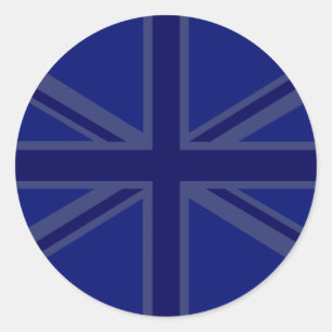 Blues for a Union Jack British Flag Classic Round Sticker