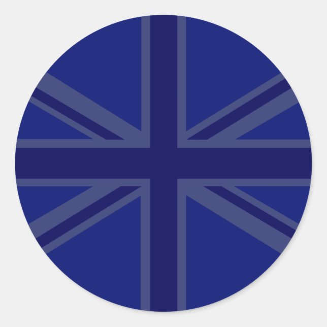 Blues for a Union Jack British Flag Classic Round Sticker (Front)