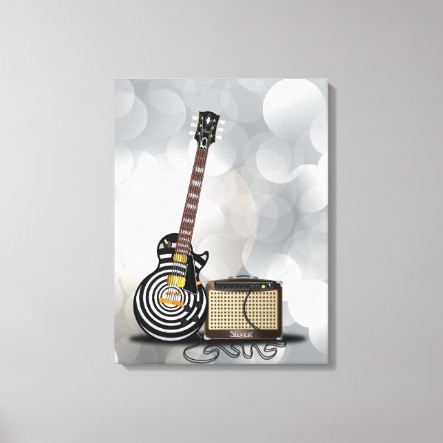 Blues Guitar Canvas Print (Front)