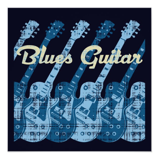 Blues Guitar Poster (Front)