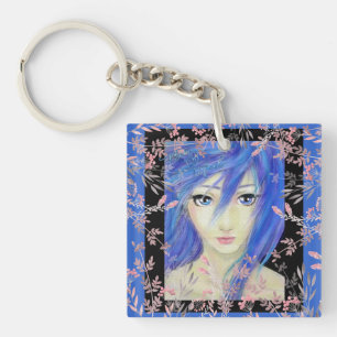 Blues Have It Original Anime Girl Key Ring