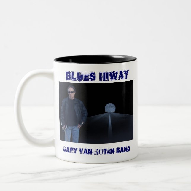 Blues Hiway 1 Two-Tone Coffee Mug (Left)