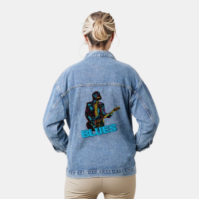 Blues Lover Denim Jacket (Model)