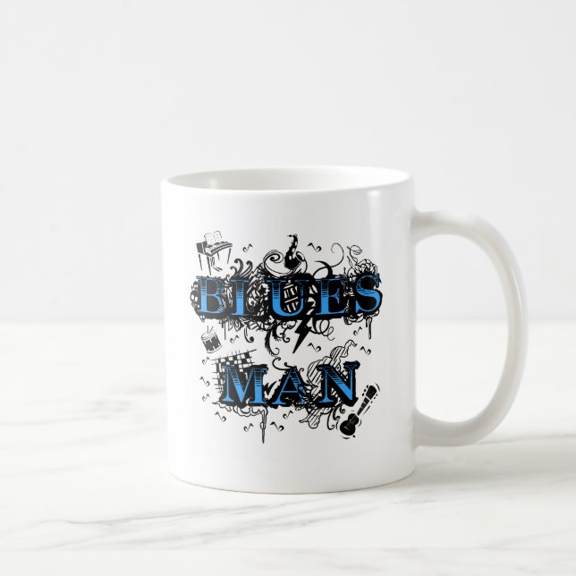 Blues man blues coffee mug (Right)