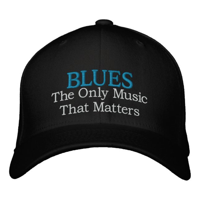 Blues Music Embroidered Cap (Front)