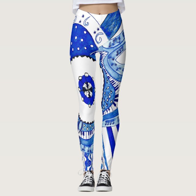 Blues Music. Leggings (Front)