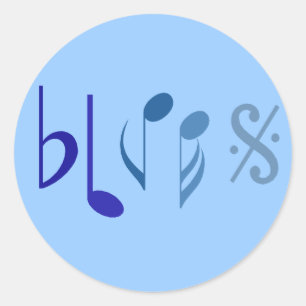 Blues Music Notes Sticker