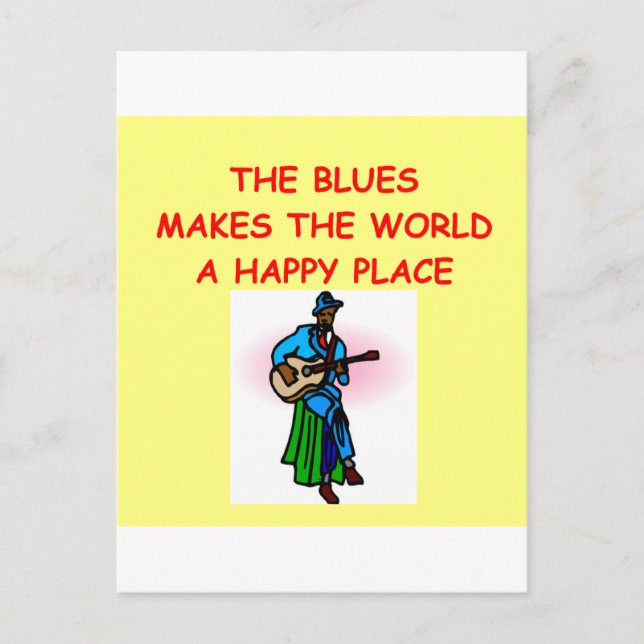 blues music postcard (Front)