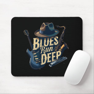 Blues Music Retro Aesthetic Vintage Jazz Mouse Mat