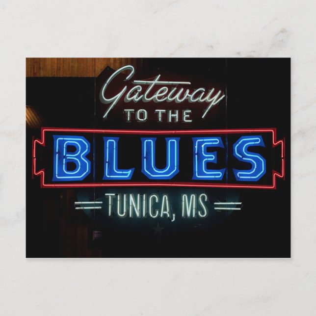 Blues Music Sign Tunica Mississippi Postcard (Front)