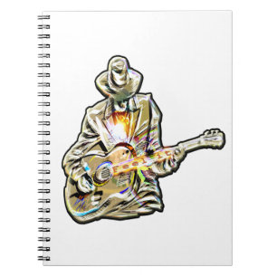 Blues Musician - Feel the music Notebook