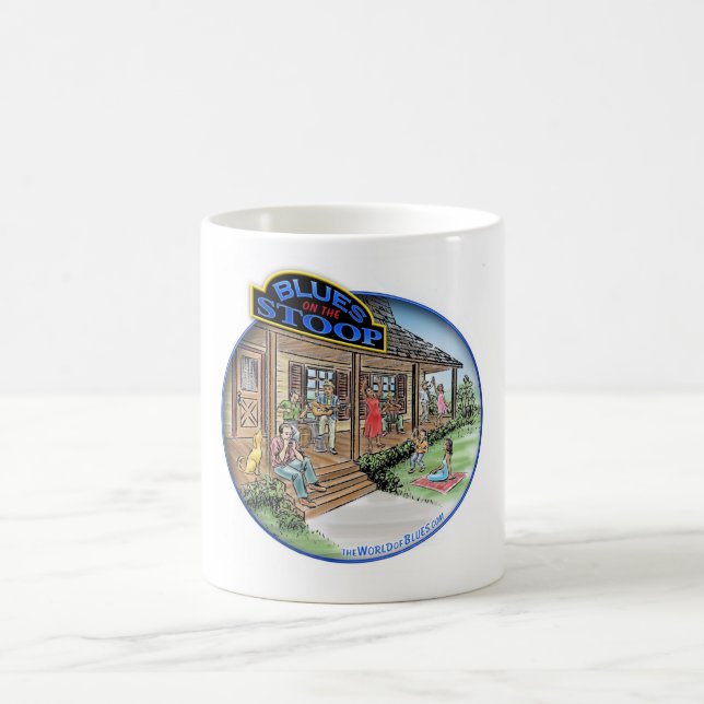 Blues on the Stoop coffee mug w/country stoop logo (Center)