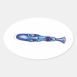 blues oval sticker