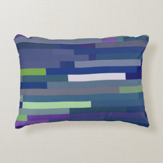 Blues Palette Colour Bricks Pattern Decorative Cushion