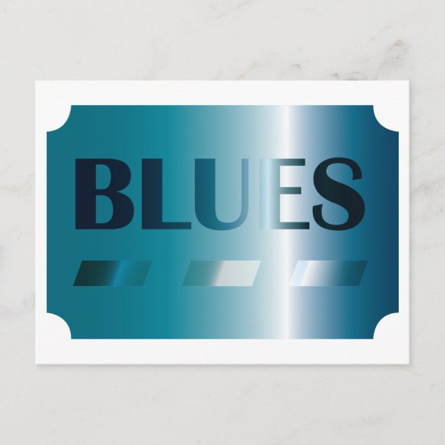 blues postcard (blue) (Front)