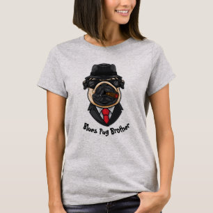 Blues Pug Brother T-Shirt
