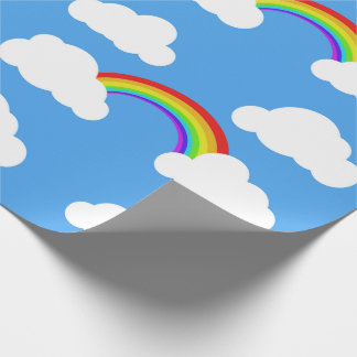 Blues skies and rainbows - gift wrap