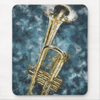 Blues Trumpet Mouse Mat