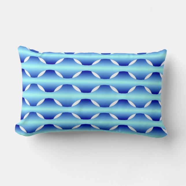 Blues Woven Lumbar Pillow  (Front)